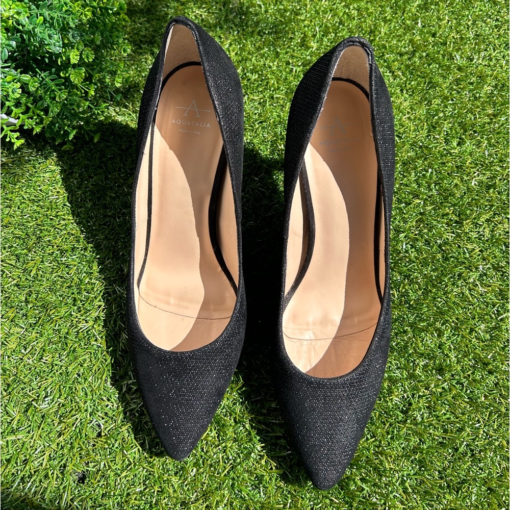 Aquatalia Pump black shoes for Women size 8.5  3” gently used/Made in Italy - Picture 14 of 15